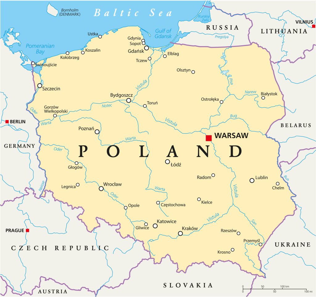 political map of Poland