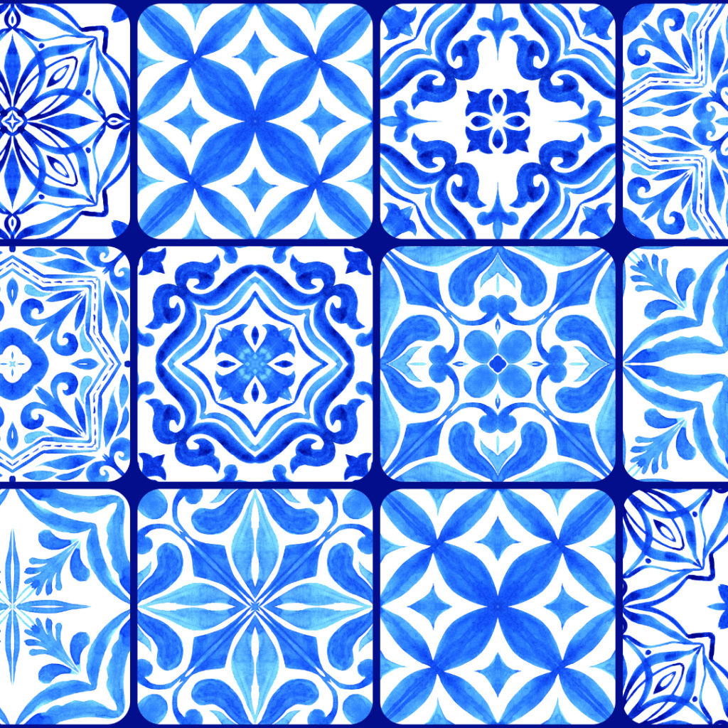 azulejos (hand-painted tiles) in Portugal